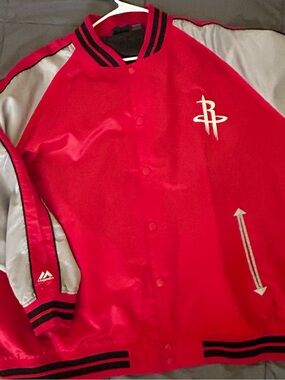Majestic Red, Blue & White NBA Logo Jacket